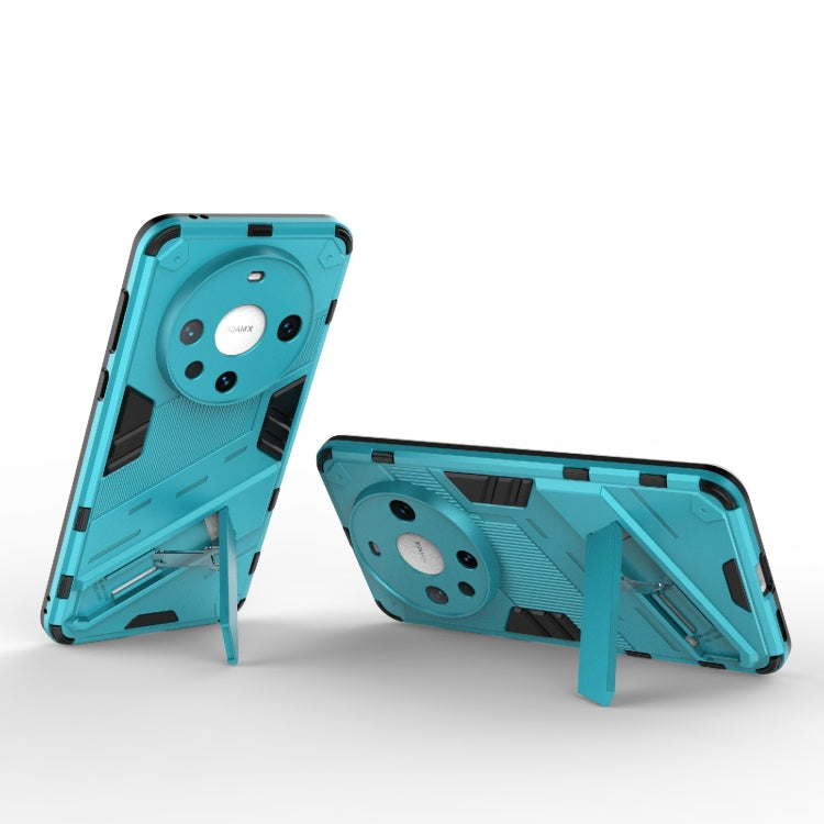 For Huawei Mate 60 Pro Punk Armor 2 in 1 PC + TPU Phone Case with Holder(Blue) - Huawei Cases by PMC TechLife | Online Shopping South Africa | PMC TechLife | Buy Now Pay Later Mobicred