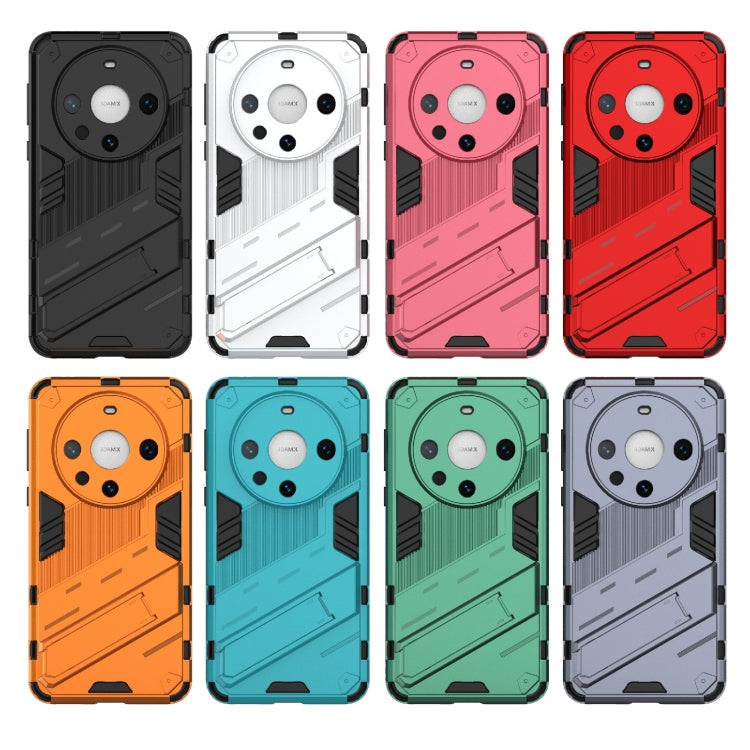 For Huawei Mate 60 Pro Punk Armor 2 in 1 PC + TPU Phone Case with Holder(Blue) - Huawei Cases by PMC TechLife | Online Shopping South Africa | PMC TechLife | Buy Now Pay Later Mobicred
