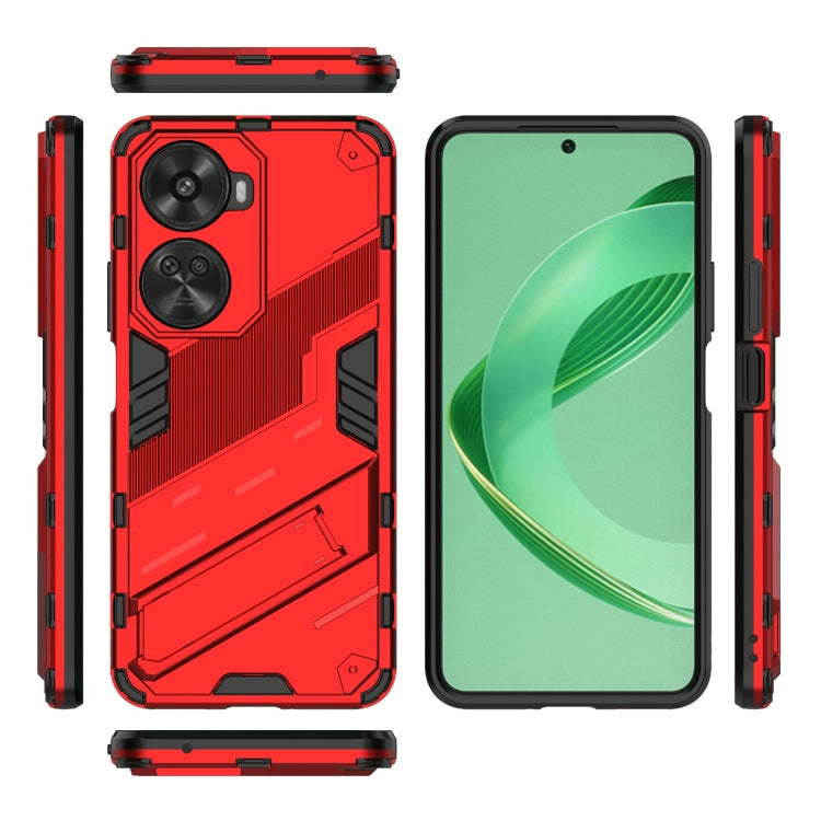 For Huawei nova 11 SE Punk Armor 2 in 1 PC + TPU Phone Case with Holder(Red) - Huawei Cases by PMC TechLife | Online Shopping South Africa | PMC TechLife | Buy Now Pay Later Mobicred