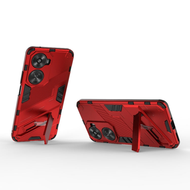 For Huawei nova 11 SE Punk Armor 2 in 1 PC + TPU Phone Case with Holder(Red) - Huawei Cases by PMC TechLife | Online Shopping South Africa | PMC TechLife | Buy Now Pay Later Mobicred
