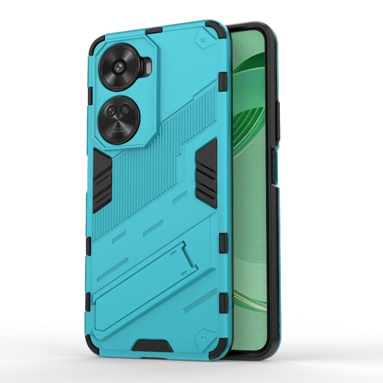 For Huawei nova 11 SE Punk Armor 2 in 1 PC + TPU Phone Case with Holder(Blue) - Huawei Cases by PMC TechLife | Online Shopping South Africa | PMC TechLife | Buy Now Pay Later Mobicred
