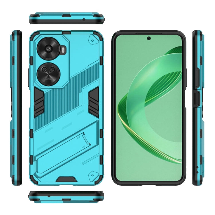 For Huawei nova 11 SE Punk Armor 2 in 1 PC + TPU Phone Case with Holder(Blue) - Huawei Cases by PMC TechLife | Online Shopping South Africa | PMC TechLife | Buy Now Pay Later Mobicred