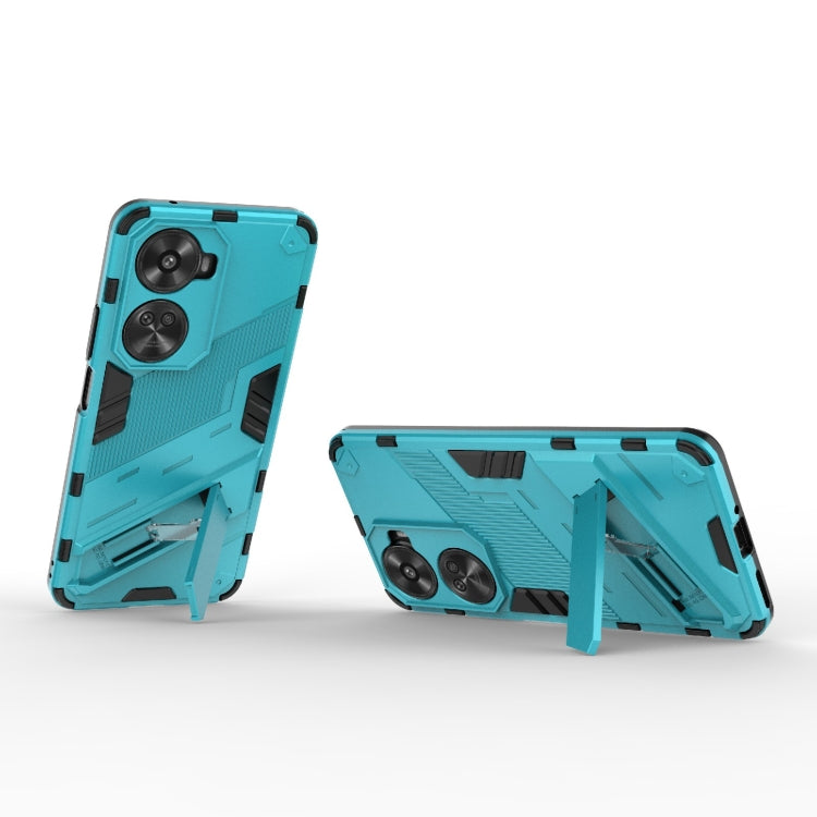 For Huawei nova 11 SE Punk Armor 2 in 1 PC + TPU Phone Case with Holder(Blue) - Huawei Cases by PMC TechLife | Online Shopping South Africa | PMC TechLife | Buy Now Pay Later Mobicred