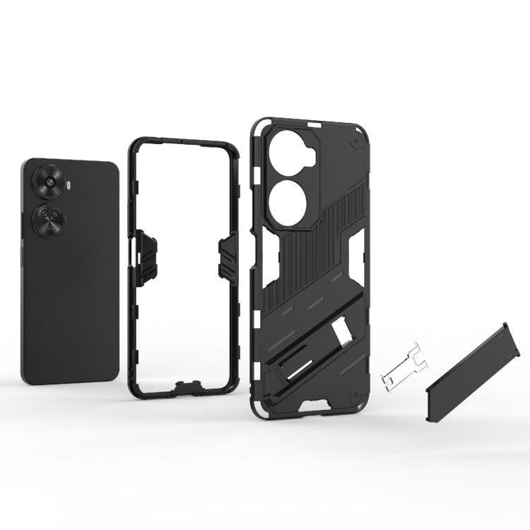For Huawei nova 11 SE Punk Armor 2 in 1 PC + TPU Phone Case with Holder(Blue) - Huawei Cases by PMC TechLife | Online Shopping South Africa | PMC TechLife | Buy Now Pay Later Mobicred
