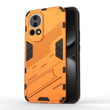 For Huawei nova 12 5G Punk Armor 2 in 1 PC + TPU Phone Case with Holder(Orange) - Huawei Cases by PMC Jewellery | Online Shopping South Africa | PMC Jewellery | Buy Now Pay Later Mobicred