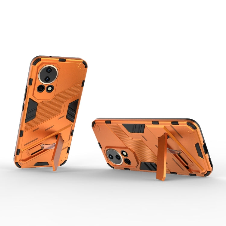 For Huawei nova 12 5G Punk Armor 2 in 1 PC + TPU Phone Case with Holder(Orange) - Huawei Cases by PMC Jewellery | Online Shopping South Africa | PMC Jewellery | Buy Now Pay Later Mobicred