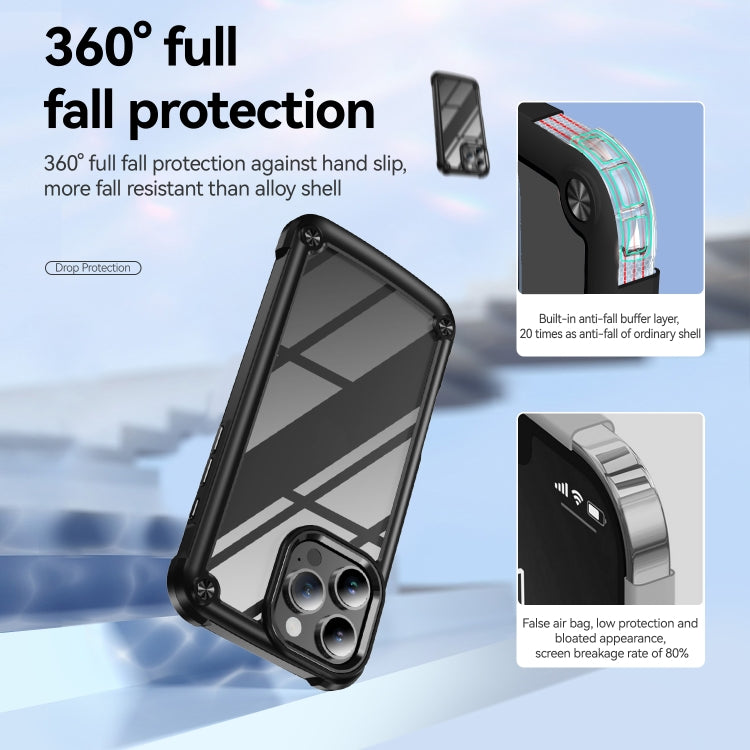 For iPhone 16 Pro TPU + PC Lens Protection Phone Case(Black) - iPhone 16 Pro Cases by PMC TechLife | Online Shopping South Africa | PMC TechLife | Buy Now Pay Later Mobicred