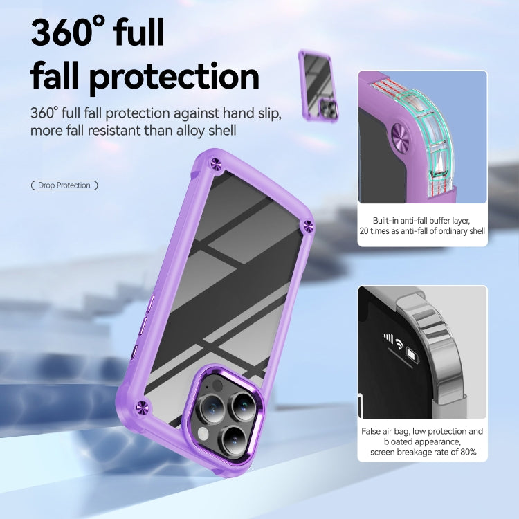 For iPhone 16 Pro TPU + PC Lens Protection Phone Case(Purple) - iPhone 16 Pro Cases by PMC Jewellery | Online Shopping South Africa | PMC Jewellery | Buy Now Pay Later Mobicred