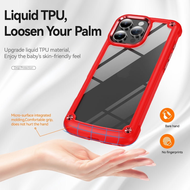 For iPhone 16 Pro Max TPU + PC Lens Protection Phone Case(Red) - iPhone 16 Pro Max Cases by PMC Jewellery | Online Shopping South Africa | PMC Jewellery | Buy Now Pay Later Mobicred