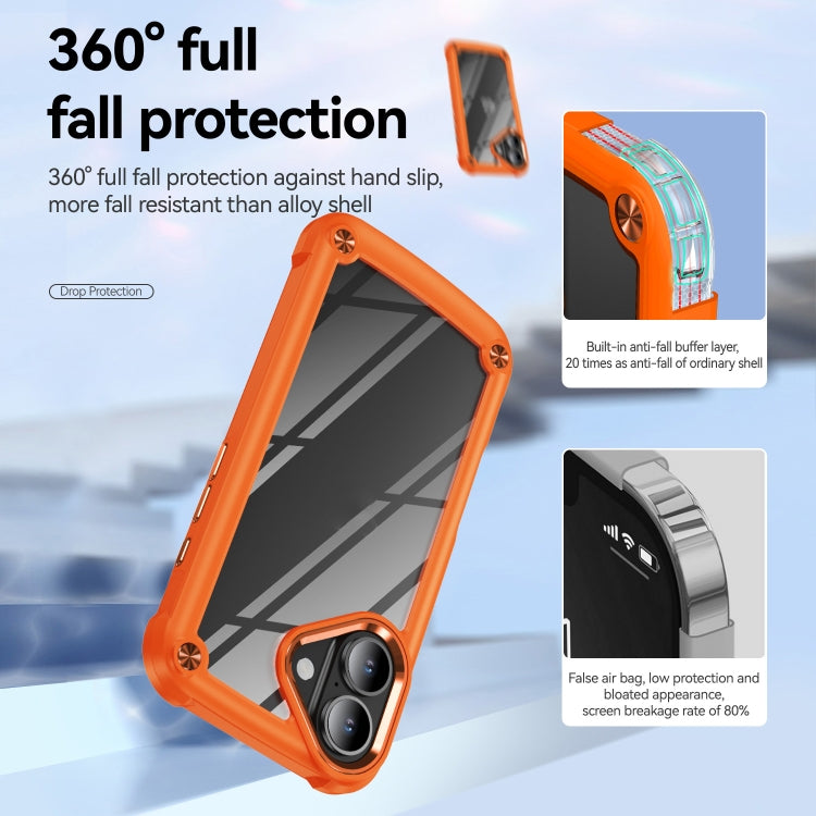 For iPhone 16 Plus TPU + PC Lens Protection Phone Case(Orange) - iPhone 16 Plus Cases by PMC Jewellery | Online Shopping South Africa | PMC Jewellery | Buy Now Pay Later Mobicred