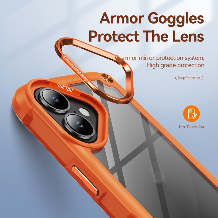 For iPhone 16 Plus TPU + PC Lens Protection Phone Case(Orange) - iPhone 16 Plus Cases by PMC Jewellery | Online Shopping South Africa | PMC Jewellery | Buy Now Pay Later Mobicred