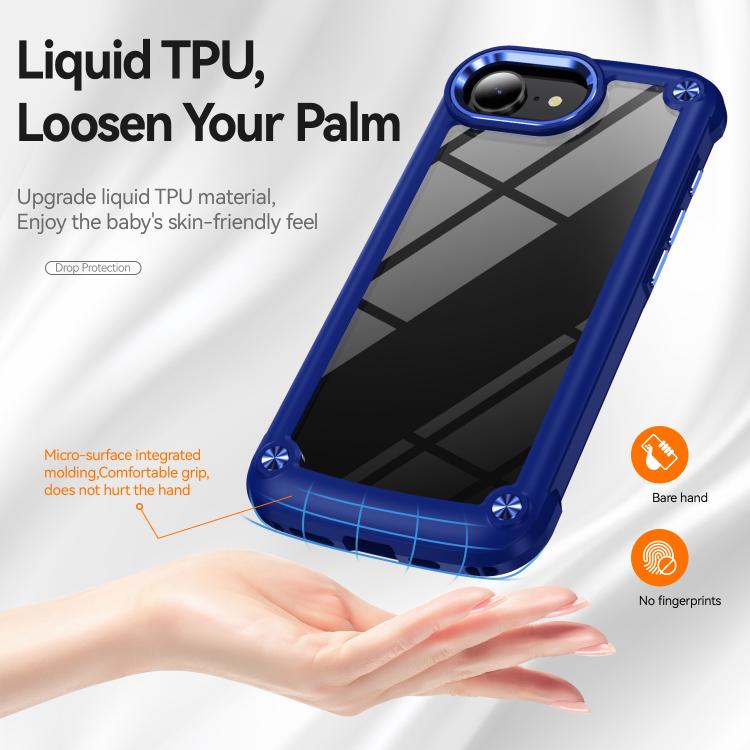 For iPhone 16e TPU + PC Lens Protection Phone Case(Blue) - free shipping - PMC TechLife - Order now!
