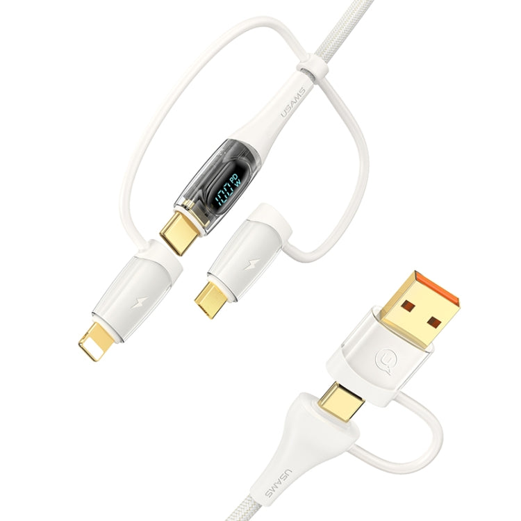 USAMS US-SJ616 PD 100W 6 in 1 Fast Charge Data Cable, Length: 1.2m(Black) - Multifunction Cable by USAMS | Online Shopping South Africa | PMC Jewellery | Buy Now Pay Later Mobicred