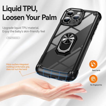 For iPhone 16 Pro TPU + PC Lens Protection Phone Case with Ring Holder(Black) - iPhone 16 Pro Cases by PMC Jewellery | Online Shopping South Africa | PMC Jewellery | Buy Now Pay Later Mobicred