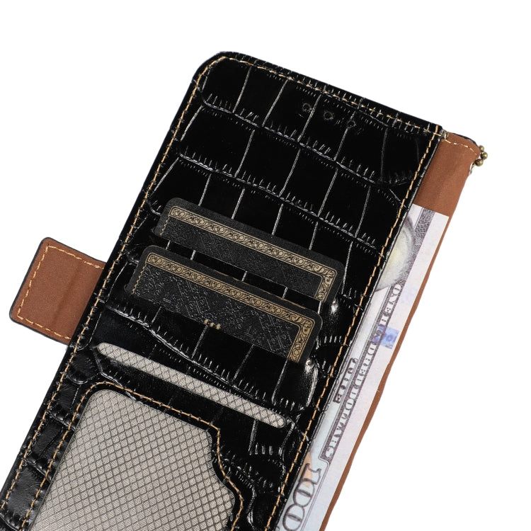 For iPhone 16 Pro Max Crocodile Top Layer Cowhide Leather Phone Case(Black) - iPhone 16 Pro Max Cases by PMC TechLife | Online Shopping South Africa | PMC TechLife | Buy Now Pay Later Mobicred
