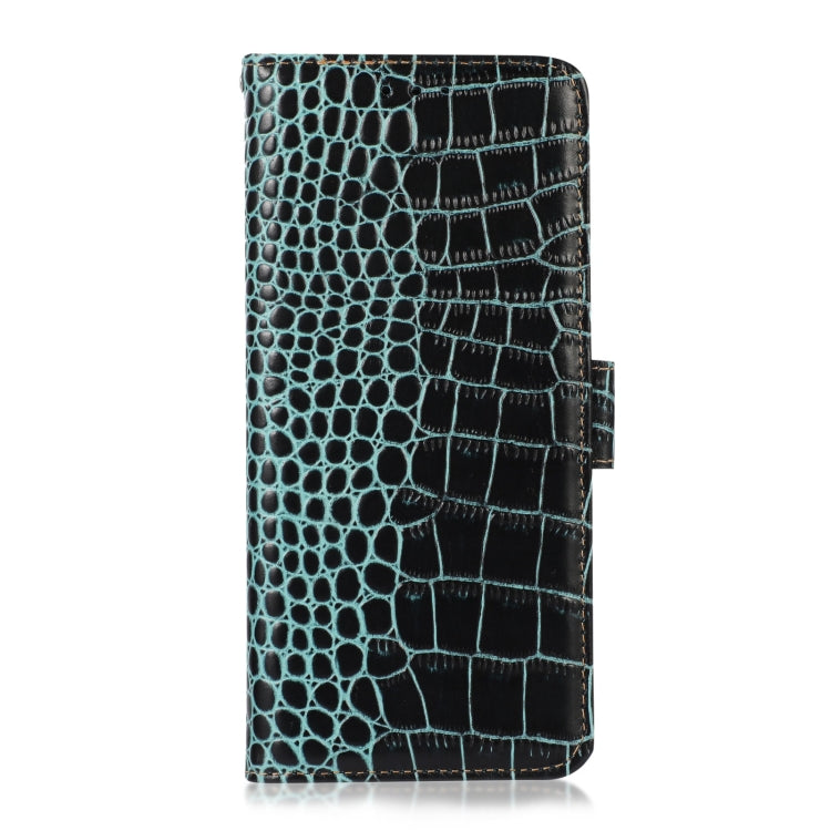 For iPhone 16 Pro Max Crocodile Top Layer Cowhide Leather Phone Case(Green) - iPhone 16 Pro Max Cases by PMC Jewellery | Online Shopping South Africa | PMC Jewellery | Buy Now Pay Later Mobicred