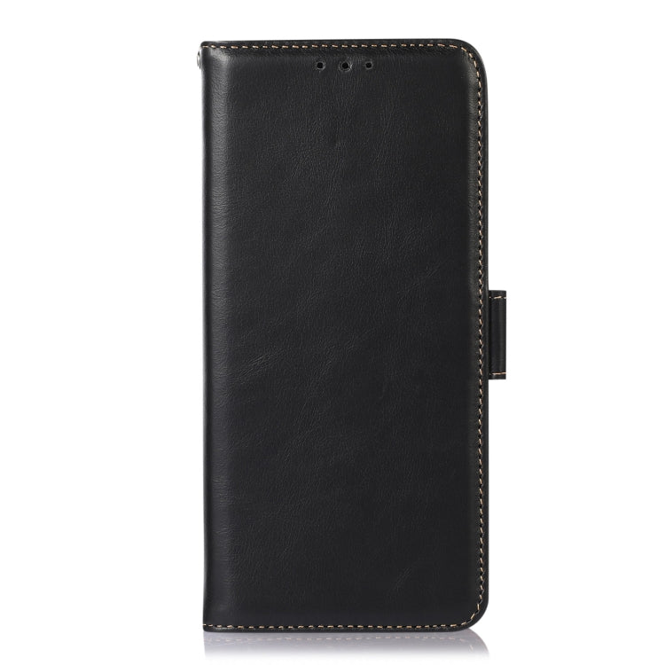 For iPhone 16 Crazy Horse Top Layer Cowhide Leather Phone Case(Black) - free shipping - PMC TechLife - Order now!