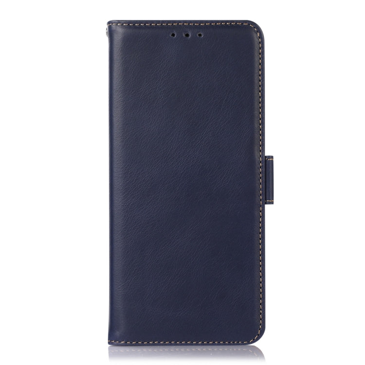 For iPhone 16 Crazy Horse Top Layer Cowhide Leather Phone Case(Blue) - iPhone 16 Cases by PMC Jewellery | Online Shopping South Africa | PMC Jewellery | Buy Now Pay Later Mobicred