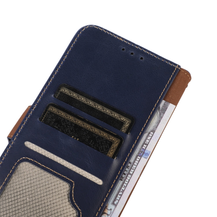 For iPhone 16 Crazy Horse Top Layer Cowhide Leather Phone Case(Blue) - iPhone 16 Cases by PMC TechLife | Online Shopping South Africa | PMC TechLife | Buy Now Pay Later Mobicred