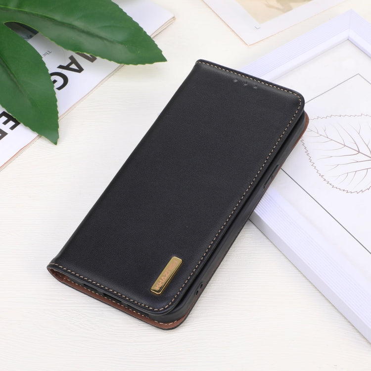 For iPhone 16 KHAZNEH Nappa Top Layer Cowhide Leather Phone Case(Black) - iPhone 16 Cases by PMC Jewellery | Online Shopping South Africa | PMC Jewellery | Buy Now Pay Later Mobicred