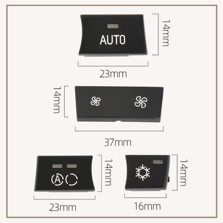 For BMW 1 Series / 3 Series / X1 / X3 Left Driving Car Air Conditioner Panel Switch Button A Key 64119320348-A2 - Car Switches by PMC TechLife | Online Shopping South Africa | PMC TechLife | Buy Now Pay Later Mobicred