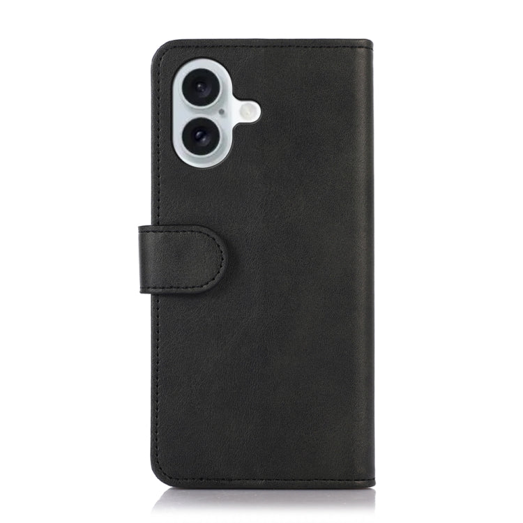 For iPhone 16 Plus Cow Texture Leather Phone Case(Black) - iPhone 16 Plus Cases by PMC TechLife | Online Shopping South Africa | PMC TechLife | Buy Now Pay Later Mobicred