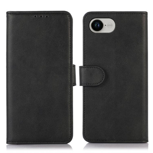 For iPhone 16e Cow Texture Leather Phone Case(Black) - iPhone 16e Cases by PMC Jewellery | Online Shopping South Africa | PMC Jewellery | Buy Now Pay Later Mobicred