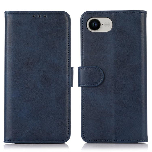 For iPhone 16e Cow Texture Leather Phone Case(Blue) - iPhone 16e Cases by PMC Jewellery | Online Shopping South Africa | PMC Jewellery | Buy Now Pay Later Mobicred