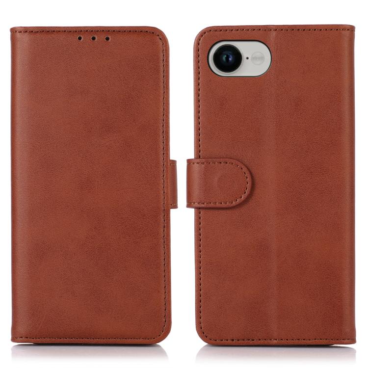 For iPhone 16e Cow Texture Leather Phone Case(Brown) - iPhone 16e Cases by PMC TechLife | Online Shopping South Africa | PMC TechLife | Buy Now Pay Later Mobicred