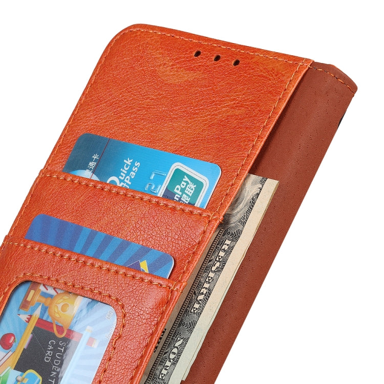 For iPhone 16 Pro Nappa Texture Leather Case(Orange) - iPhone 16 Pro Cases by PMC Jewellery | Online Shopping South Africa | PMC Jewellery | Buy Now Pay Later Mobicred