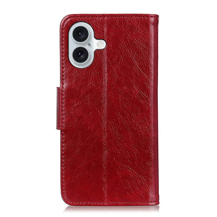 For iPhone 16 Plus Nappa Texture Leather Case(Red) - iPhone 16 Plus Cases by PMC TechLife | Online Shopping South Africa | PMC TechLife | Buy Now Pay Later Mobicred
