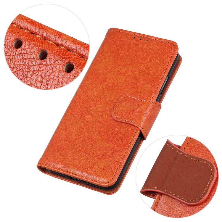 For iPhone 16e Nappa Texture Leather Case(Orange) - iPhone 16e Cases by PMC TechLife | Online Shopping South Africa | PMC TechLife | Buy Now Pay Later Mobicred
