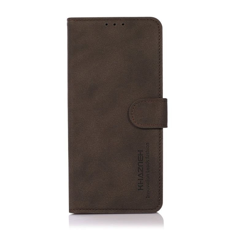 For iPhone 16 KHAZNEH Matte Texture Leather Phone Case(Brown) - iPhone 16 Cases by PMC Jewellery | Online Shopping South Africa | PMC Jewellery | Buy Now Pay Later Mobicred