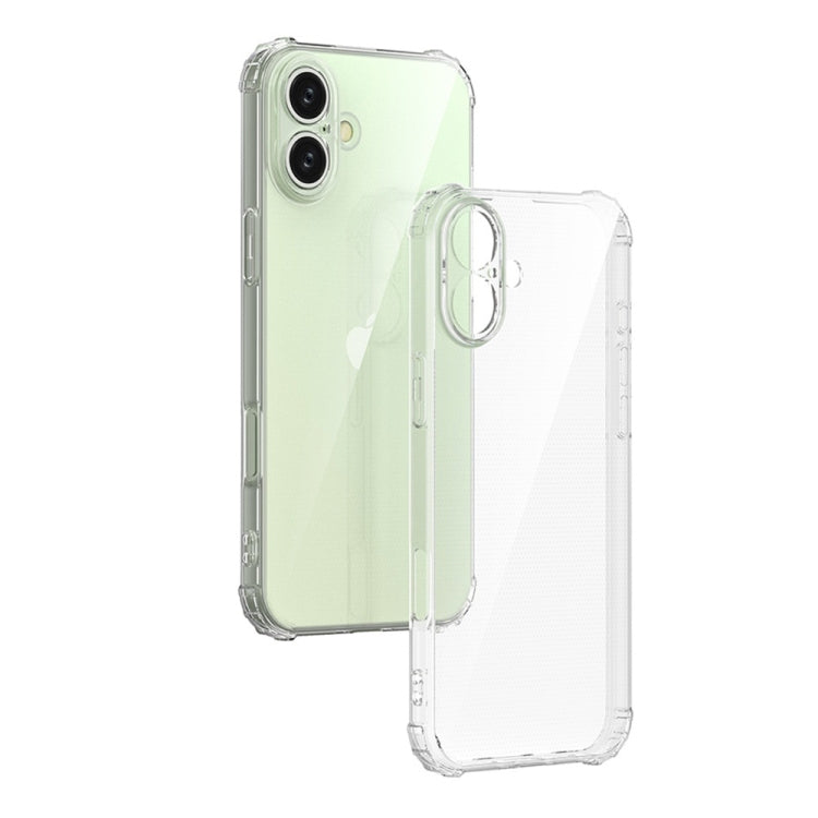 For iPhone 16 Plus Four-Corner Shockproof Clear TPU Phone Case(Transparent) - iPhone 16 Plus Cases by PMC Jewellery | Online Shopping South Africa | PMC Jewellery | Buy Now Pay Later Mobicred