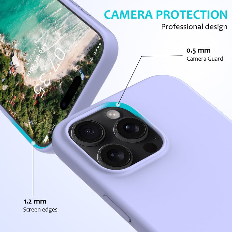 For iPhone 16 Pro Max Solid Color Silicone Phone Case(Purple) - More iPhone Cases by PMC TechLife | Online Shopping South Africa | PMC TechLife | Buy Now Pay Later Mobicred