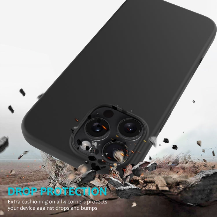 For iPhone 16 Pro Solid Color Silicone Phone Case(Black) - More iPhone Cases by PMC TechLife | Online Shopping South Africa | PMC TechLife | Buy Now Pay Later Mobicred