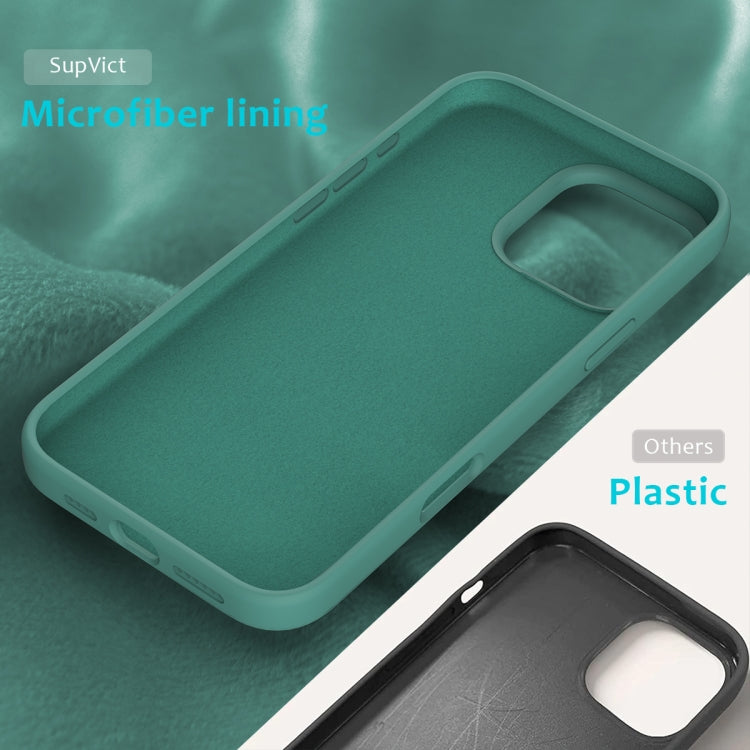 For iPhone 16 Pro Solid Color Silicone Phone Case(Pine Needle Green) - More iPhone Cases by PMC TechLife | Online Shopping South Africa | PMC TechLife | Buy Now Pay Later Mobicred