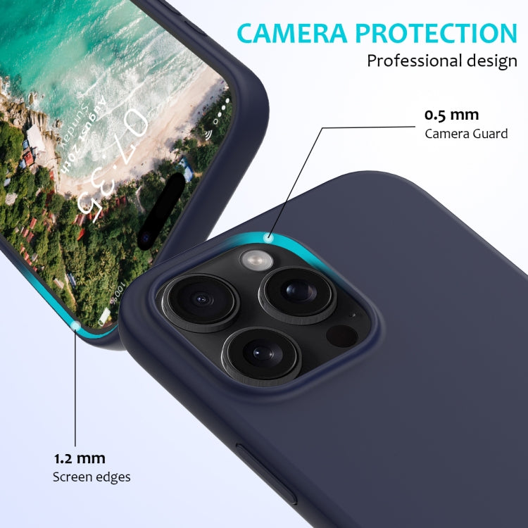 For iPhone 16 Pro Solid Color Silicone Phone Case(Midnight Blue) - More iPhone Cases by PMC TechLife | Online Shopping South Africa | PMC TechLife | Buy Now Pay Later Mobicred