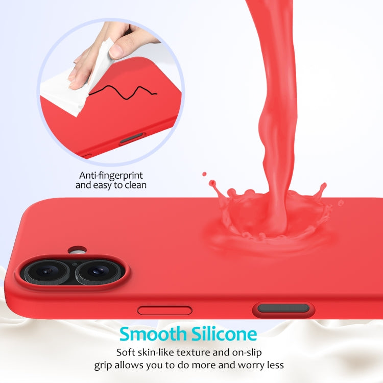 For iPhone 16 Plus Solid Color Silicone Phone Case(Red) - More iPhone Cases by PMC TechLife | Online Shopping South Africa | PMC TechLife | Buy Now Pay Later Mobicred
