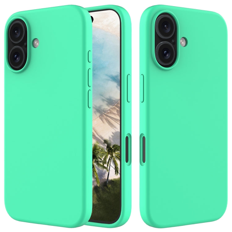 For iPhone 16 Plus Solid Color Silicone Phone Case(Green) - More iPhone Cases by PMC TechLife | Online Shopping South Africa | PMC TechLife | Buy Now Pay Later Mobicred