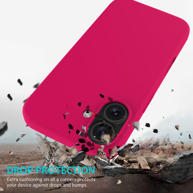 For iPhone 16 Plus Solid Color Silicone Phone Case(Rose Red) - More iPhone Cases by PMC Jewellery | Online Shopping South Africa | PMC Jewellery | Buy Now Pay Later Mobicred