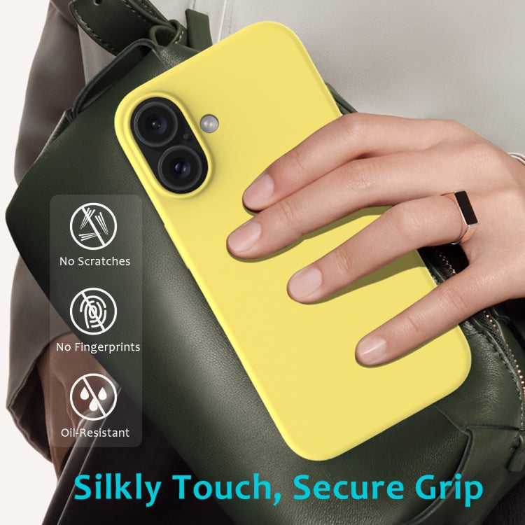 For iPhone 16 Plus Solid Color Silicone Phone Case(Lemon Yellow) - free shipping - PMC TechLife - Order now!