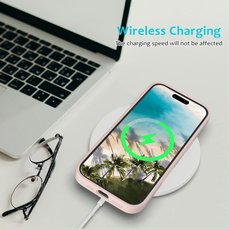 For iPhone 16 Plus Solid Color Silicone Phone Case(Sand Pink) - More iPhone Cases by PMC TechLife | Online Shopping South Africa | PMC TechLife | Buy Now Pay Later Mobicred
