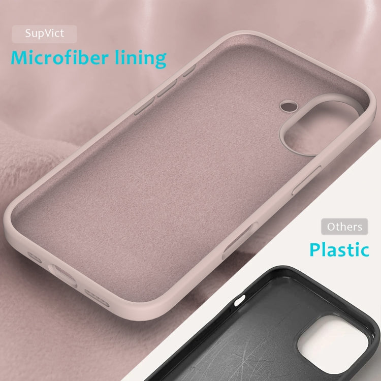 For iPhone 16 Plus Solid Color Silicone Phone Case(Sand Pink) - More iPhone Cases by PMC Jewellery | Online Shopping South Africa | PMC Jewellery | Buy Now Pay Later Mobicred