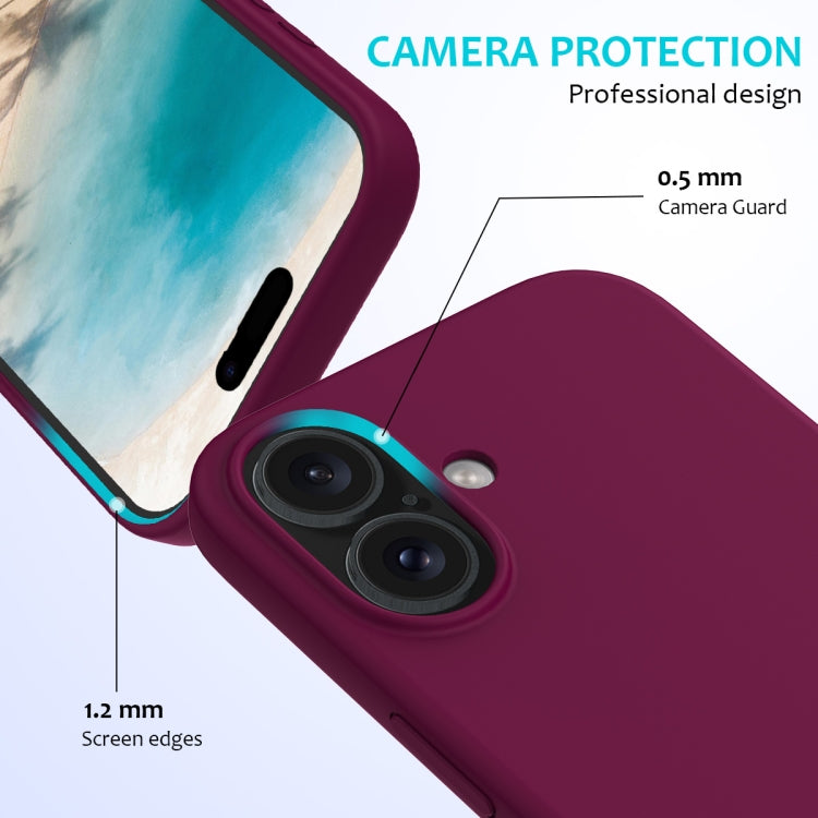 For iPhone 16 Plus Solid Color Silicone Phone Case(Violet) - More iPhone Cases by PMC TechLife | Online Shopping South Africa | PMC TechLife | Buy Now Pay Later Mobicred