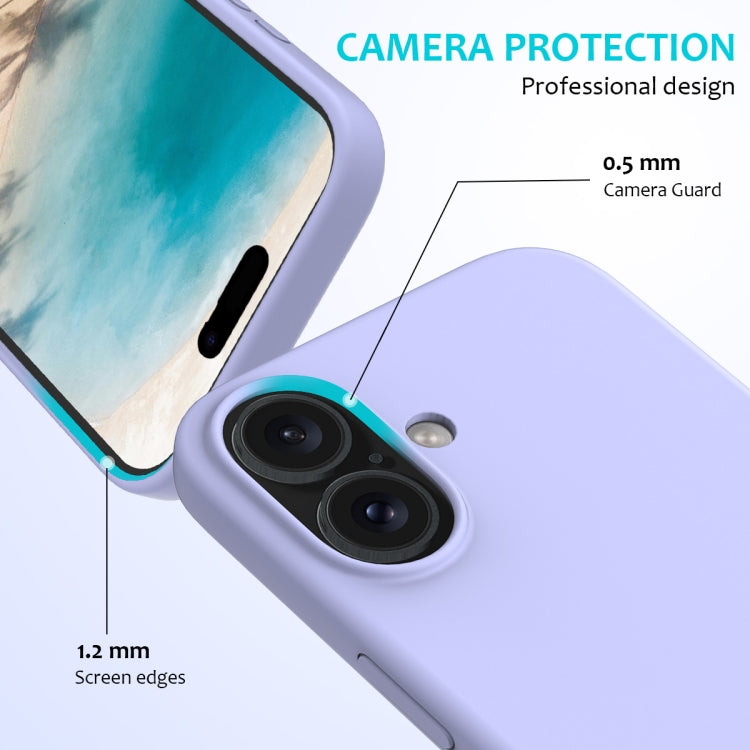 For iPhone 16 Solid Color Silicone Phone Case(Purple) - More iPhone Cases by PMC TechLife | Online Shopping South Africa | PMC TechLife | Buy Now Pay Later Mobicred