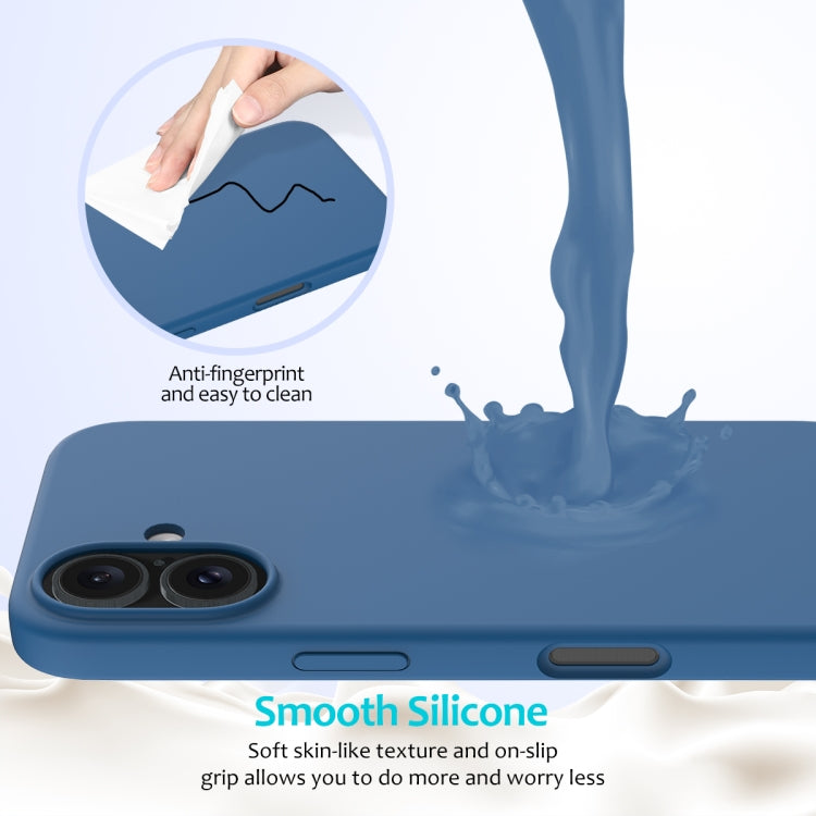 For iPhone 16 Solid Color Silicone Phone Case(Cobalt Blue) - More iPhone Cases by PMC TechLife | Online Shopping South Africa | PMC TechLife | Buy Now Pay Later Mobicred