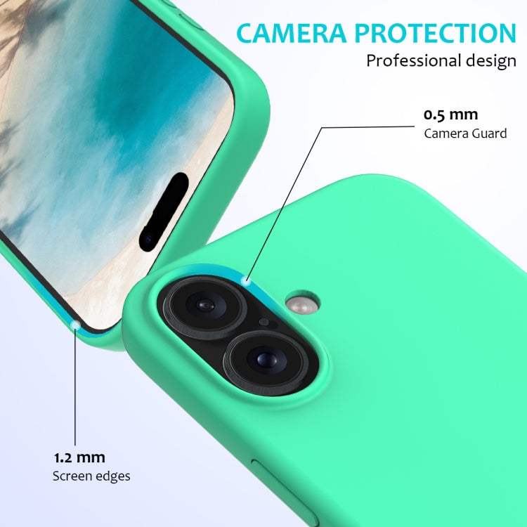For iPhone 16 Solid Color Silicone Phone Case(Green) - More iPhone Cases by PMC TechLife | Online Shopping South Africa | PMC TechLife | Buy Now Pay Later Mobicred