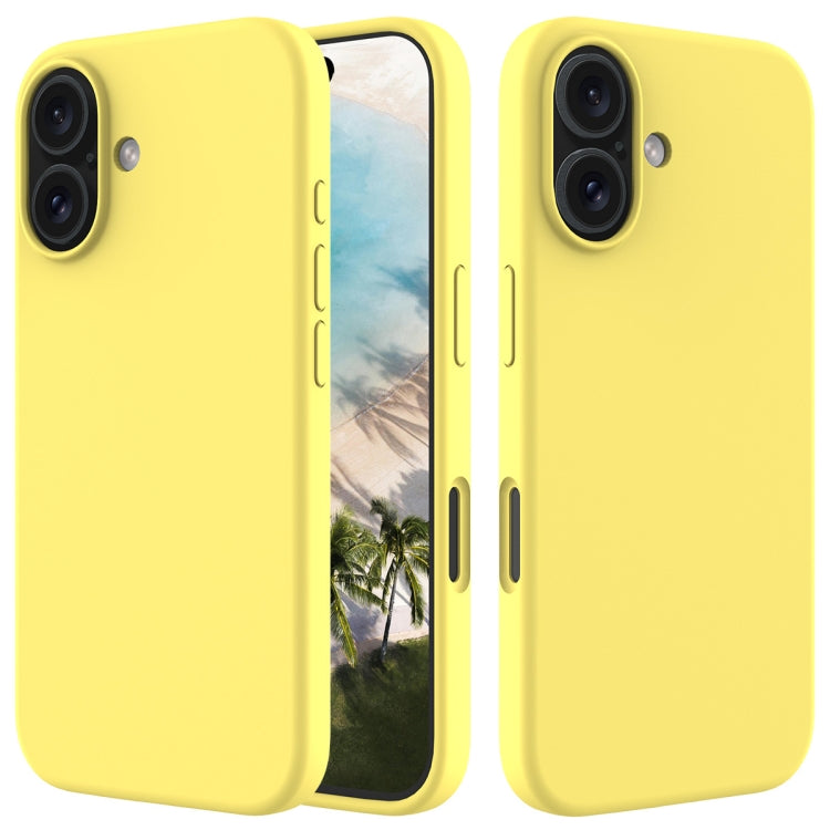 For iPhone 16 Solid Color Silicone Phone Case(Lemon Yellow) - More iPhone Cases by PMC TechLife | Online Shopping South Africa | PMC TechLife | Buy Now Pay Later Mobicred