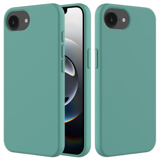 For iPhone 16e Solid Color Silicone Phone Case(Pine Needle Green) - iPhone 16e Cases by PMC Jewellery | Online Shopping South Africa | PMC Jewellery | Buy Now Pay Later Mobicred